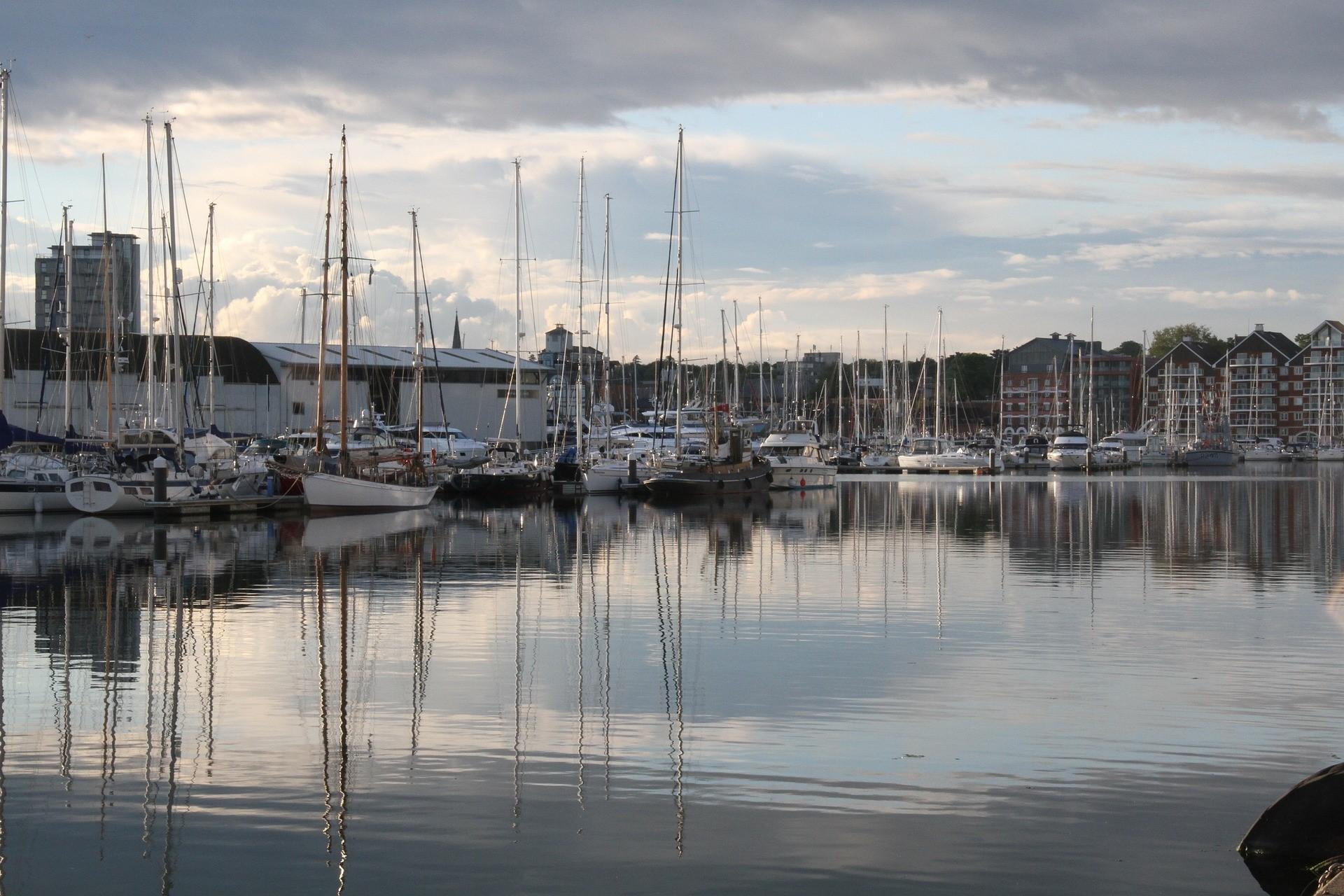 image of a port with boats